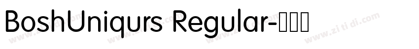 BoshUniqurs Regular字体转换 BoshUniqurs Regular字体转换